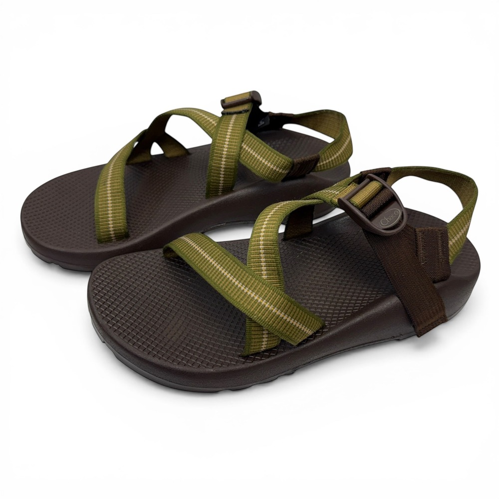 Chaco Z/1 Classic Mens Size 11 Sport Sandals Brown Olive Green Vibram Hiking